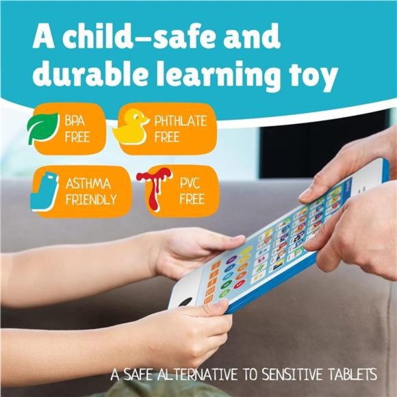 6-in-1 Kids Phone Toy: Educational Toys for Kids, Kids Table (White/Blue) - Picture 6 of 6